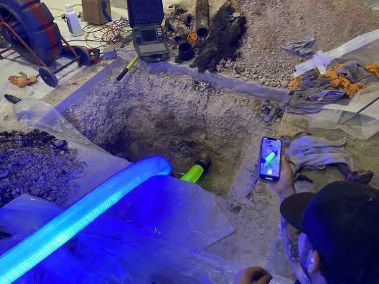 finished trenchless pipe